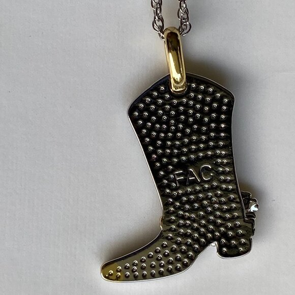FAC Cowgirl Boot Glam Necklace 18"NWT - Picture 7 of 9